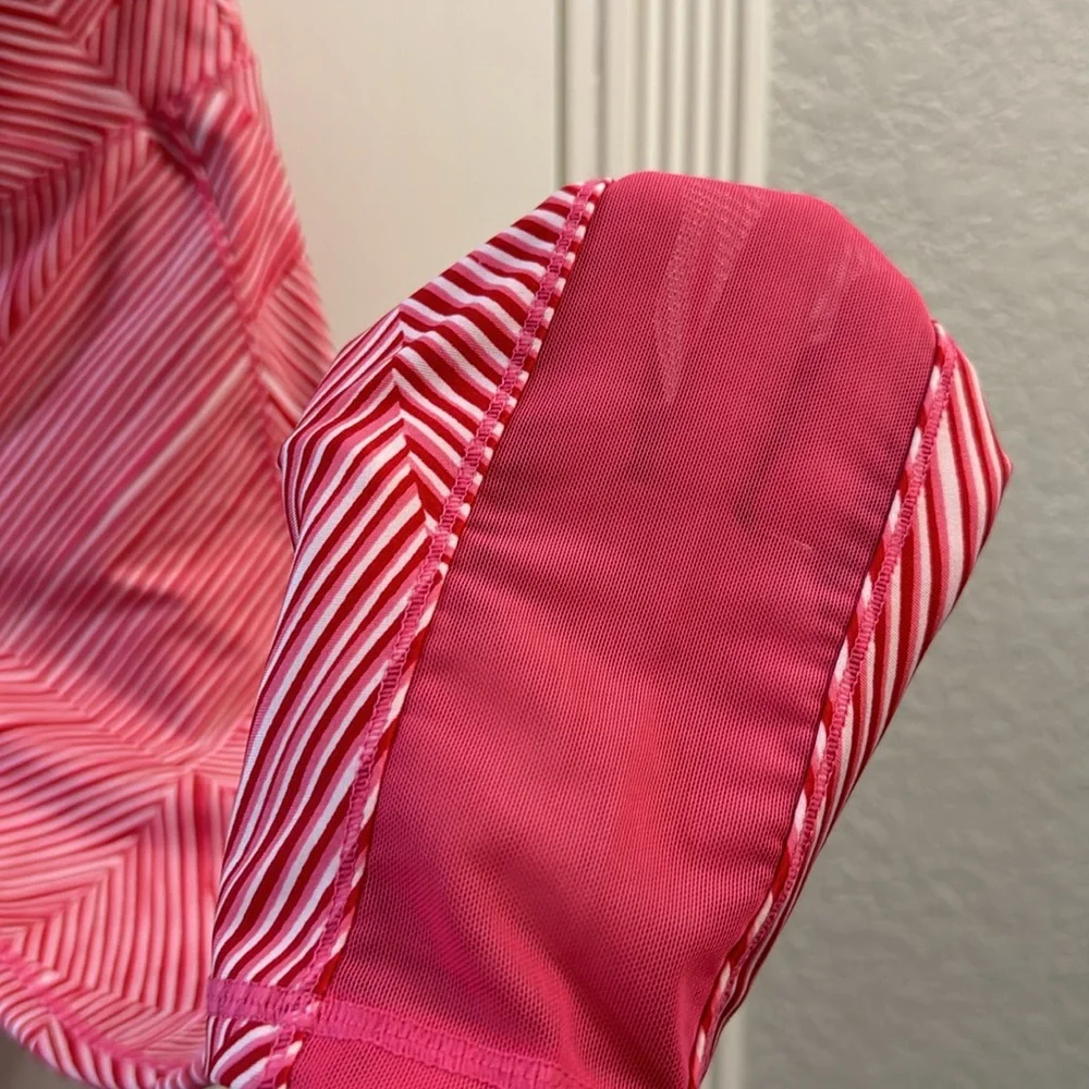 Tommy Hilfiger Sport High Rise Leggings Size Large Pink Running - Picture 4 of 6